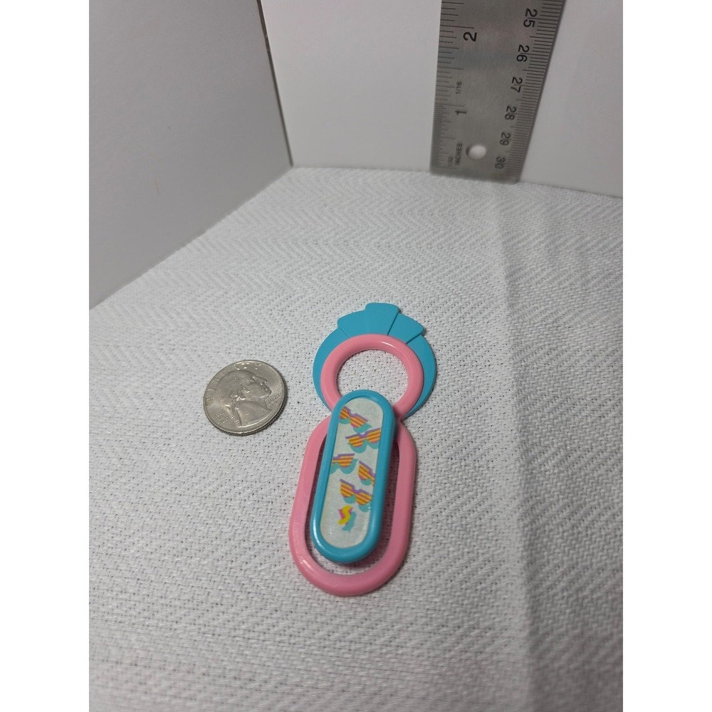 1989 Fisher-Price Smooshees Smugglers Clip-On pink and blue vintage replacement‎